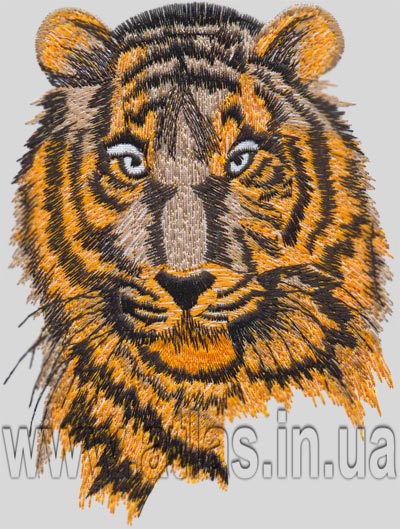 Layout for embroidery - tiger