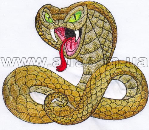 Machine embroidery - snake - lead time