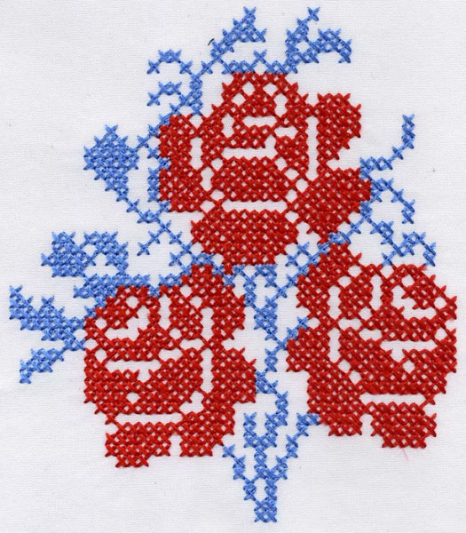 Cross-stitch embroidery chart  4mm viscose thread