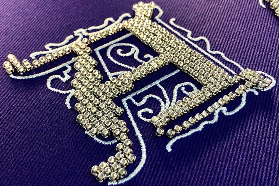 embroidered letter