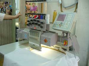 The versatile ZSK Sprint 2 embroidery machine handles embroidery on cut pieces, finished products, and all types of patches and insignia exceptionally well.