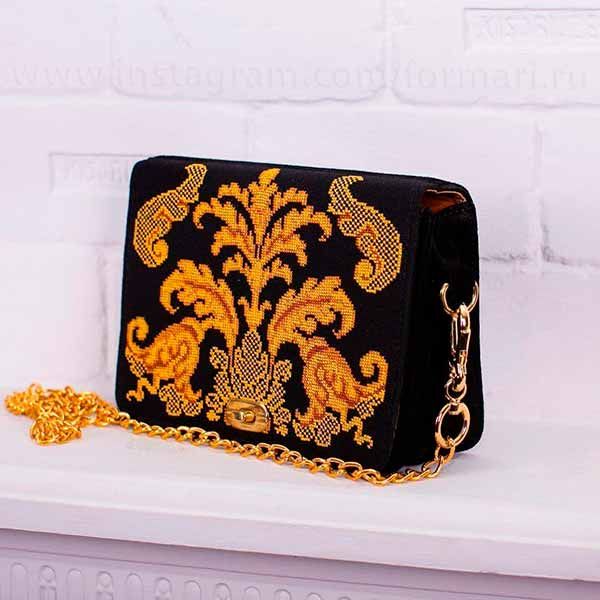 cross-stitch on the bag