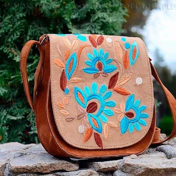 satin stitch on the bag
