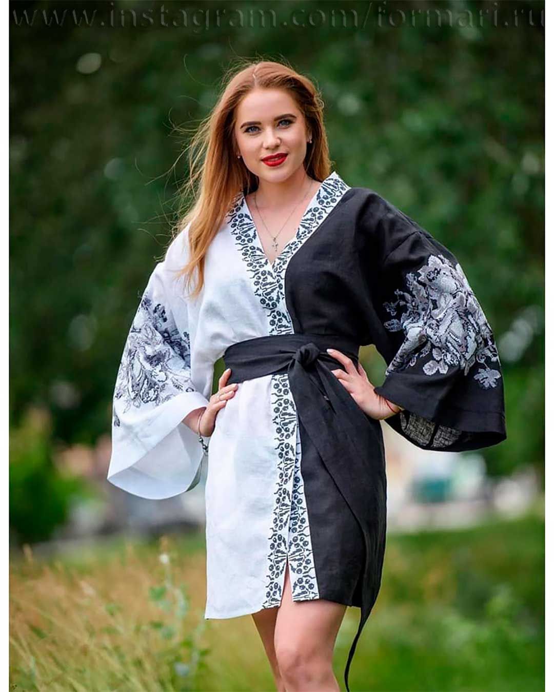 embroidered kimono