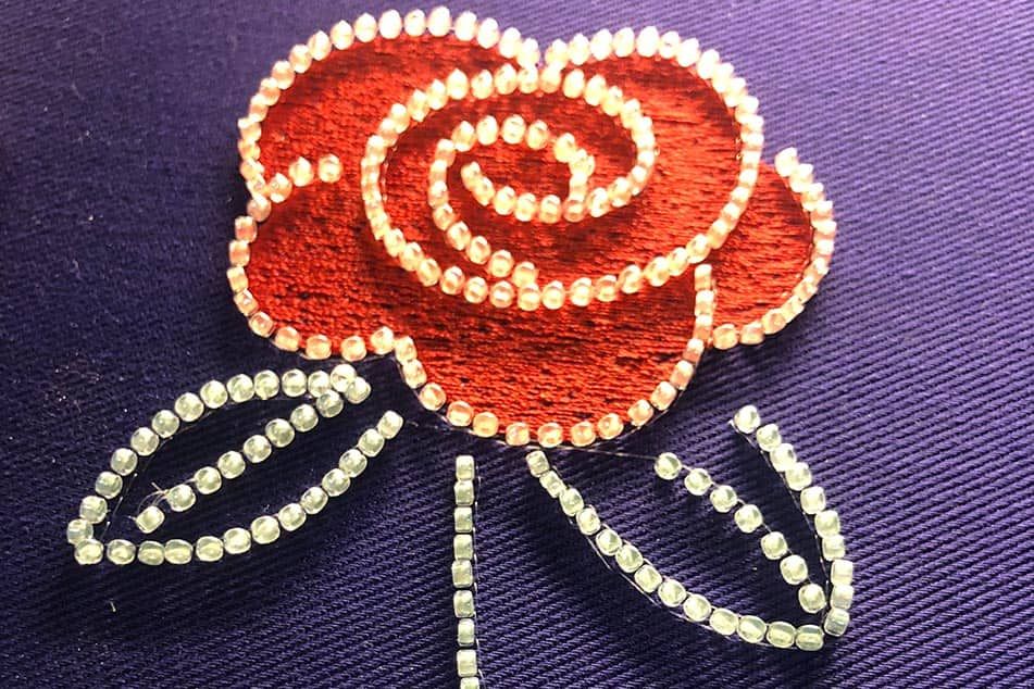 beaded flower