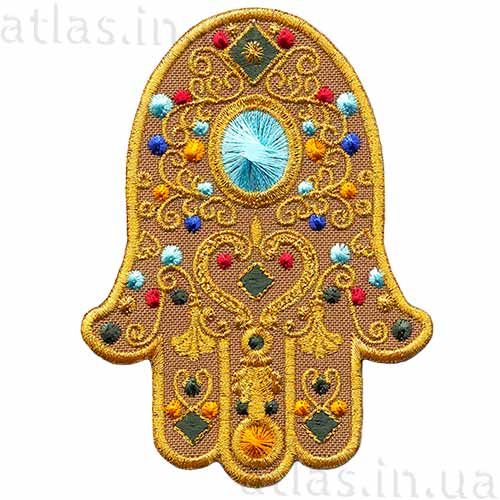 Gestickter Patch - Hamsa Amulett