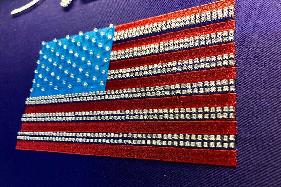 beaded flag