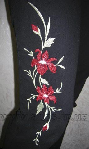Trousers embroidery