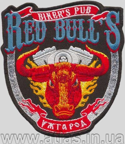 Нашивка на байкерську куртку Red Bulls bikers pub Ужгород